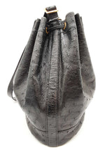 Hermes Market Noir Black Ostrich Drawstring Bucket Bag Do1225oxzxde