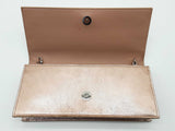 Jimmy Choo Fie Pink Rose Gold Metallic Leather Shoulder Bag Clutch Do0925crde