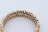 Tiffany & Co. Rope Diamond 18k Yellow Gold Platinum Ring 6.6g Sz 7.5 Eb826orxzde
