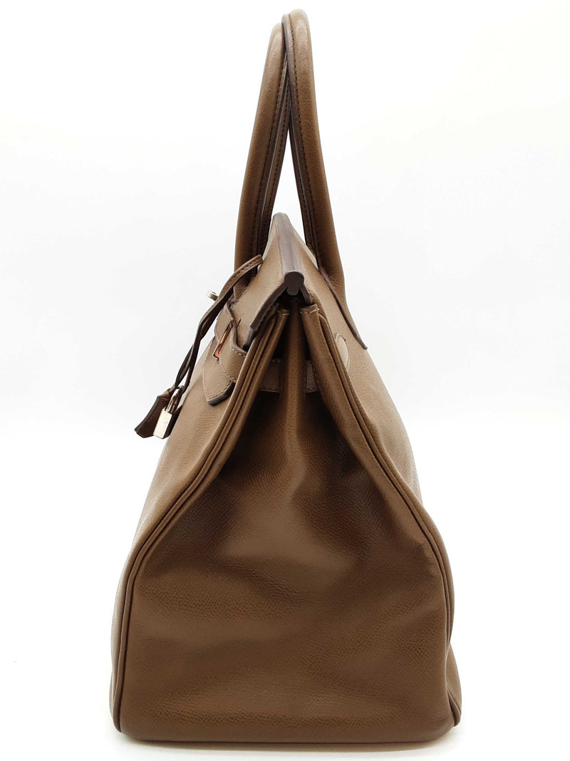 Hermes Birkin 35 Toundra Brown Epsom Palladium Hardware Handbag Do0825sxzxde