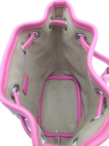 Mcm Pink Monogram Jacquard Dessau Drawstring Bucket Bag Eb1026crsa