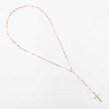 Tri-color 14k Gold Rosary Necklace 5.9 Grams 18 Inch Fw1025orzdu