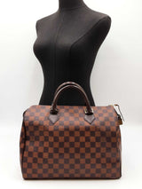 Louis Vuitton Speedy 30 Handbag In Damier Ebene Coated Canvas Fw1225rzxdu