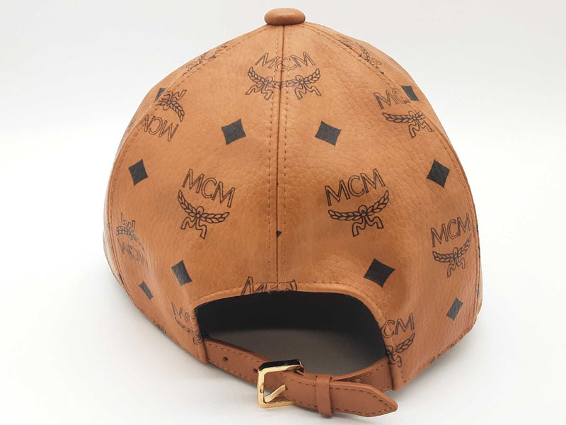 Mcm Visetos Cognac Tan Coated Canvas Ball Cap Do1125lxzde