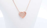 18k Rose Gold Diamond Heart Necklace 18 Inch 3.7 Grams Eb0524lwrdu