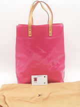 Louis Vuitton Monogram Vernis Reade Mm Fuchsia Handbag Aa1225lrxsa