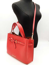 Michael Kors Emilia Dark Sangria Red Pebbled Leather Crossbody Bag Do1025orde
