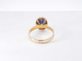 Sapphire & Diamond Halo Ring In 14k Yellow Gold 3.5 Grams Size 7 Fw0625orxdu