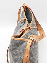 Louis Vuitton Monogram Washed Grey Denim Carryall Shoulder Bag Eb0926ooxzde