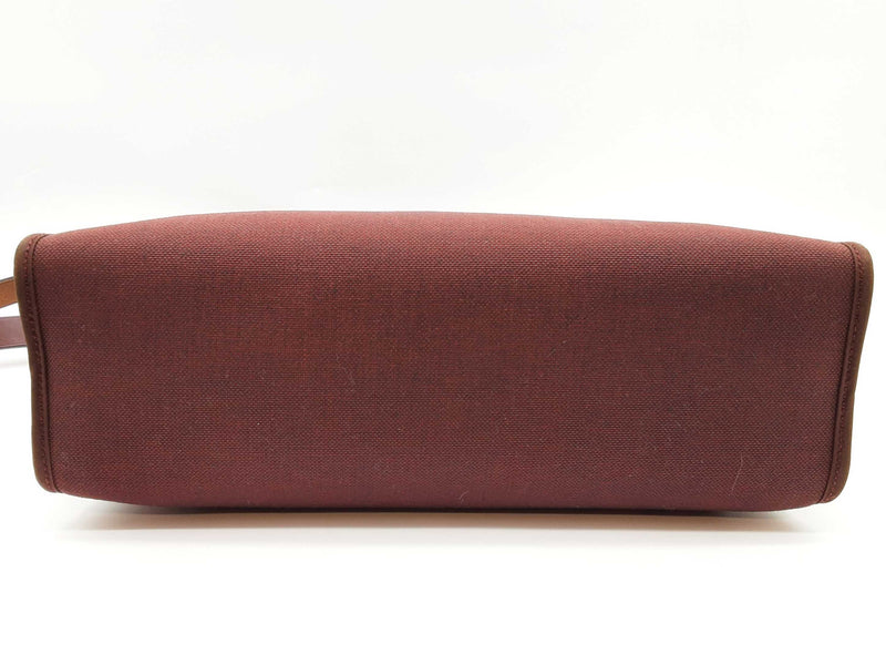 Hermes Herbag 31 Prune Red Purple Militaire Canvas Leather Bag Do0525exzde