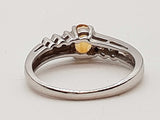 Citrine Diamonds 10k Yellow Gold 2.3g Ring Size 5.5 Do0126sede