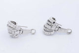 0.54cttw Diamond Omega Back Earrings 18k White Gold Earrings 10.9g Eb0526sxzde