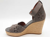 Coach Kelsi Gray Suede Espadrille Sandal Heels Size Eu 37.5 Do0425lxde