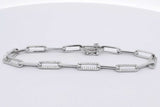 1.9cttw Diamond Link Bracelet In 14k White Gold 7.7 Grams 7 Inch Eb0526rxzsa