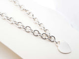 Tiffany & Co. Heart Tag Pendant Necklace In Sterling Silver 65.9 Grams 16 Inch Fw0726lrxdu