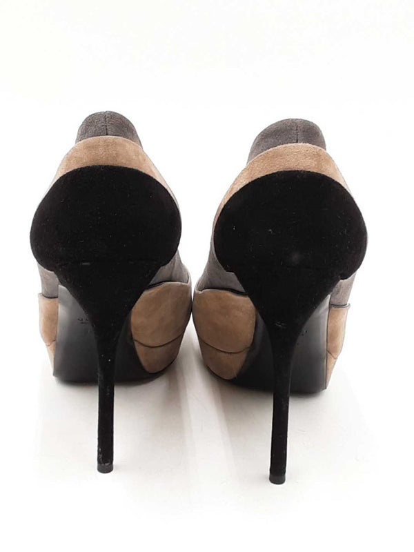 Gucci Suede Colorblock Platform Pumps Size 38.5 Eb0825lxzdu