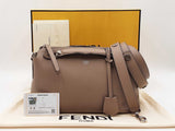 Fendi By The Way Boston Bag In Taupe Vitello Dolce Leather Fw0726orxdu
