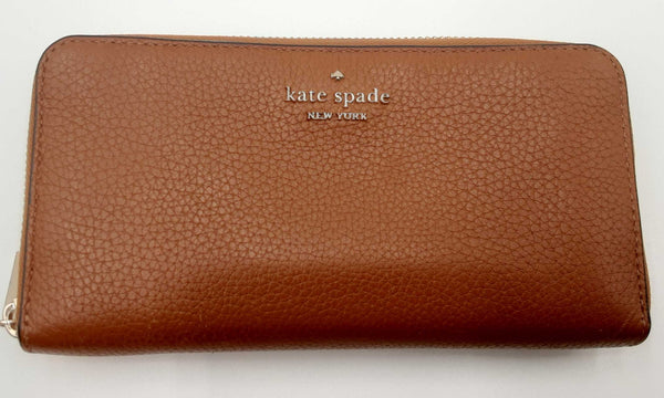 Kate Spade Brown Leather Leila Continental Wallet Eb0524wrdu