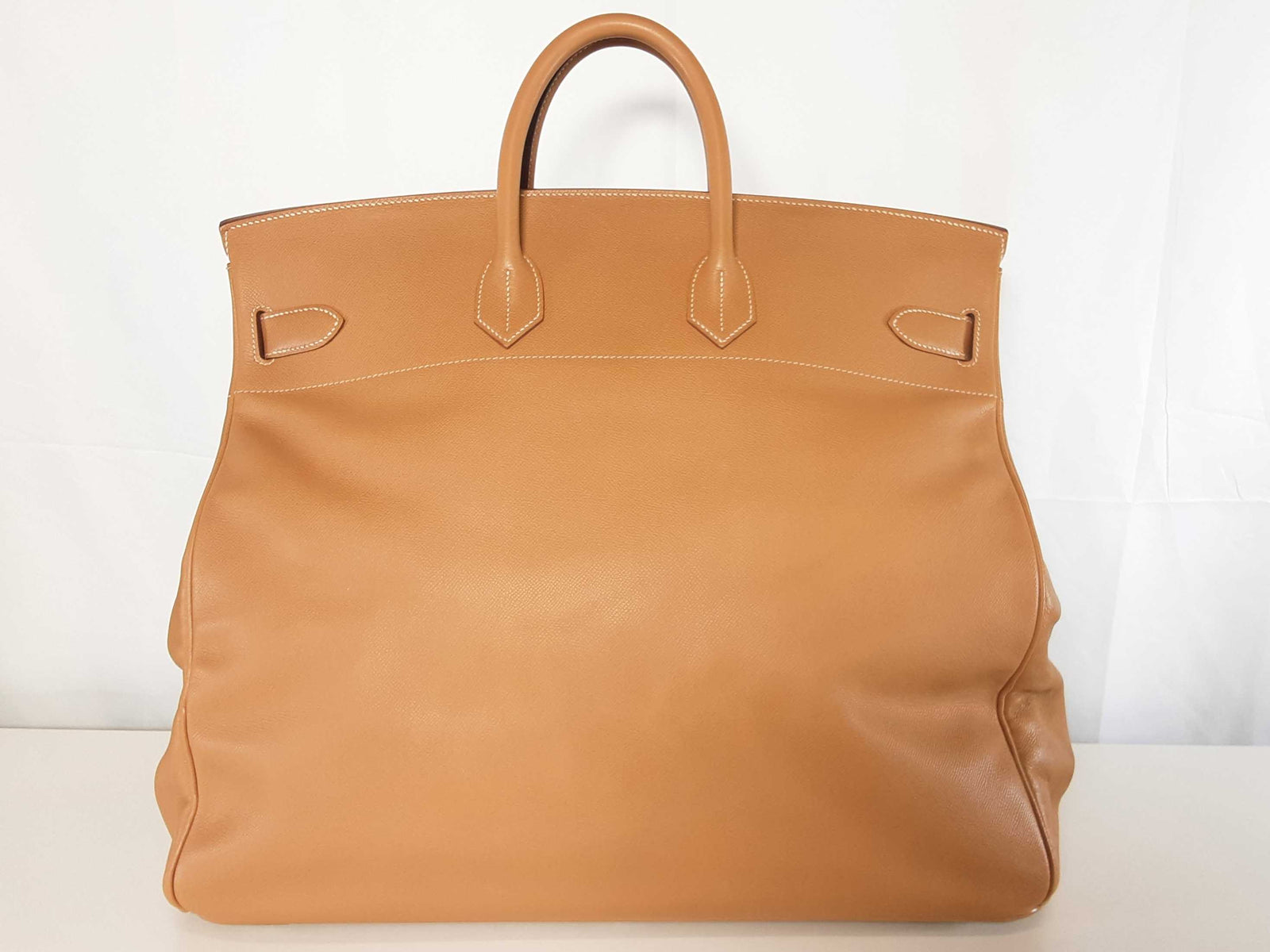 Hermes Birkin Hac 50cm Gold Epsom Palladium Duffle Bag