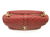 Ysl Yves Saint Laurent Sheepskin Matelasse Monogram Red Crossbody Sd0825ezxde