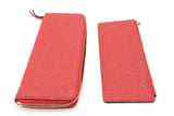 Louis Vuitton Monogram Empreinte Zippy Red Leather Wallet Eb0626orxde