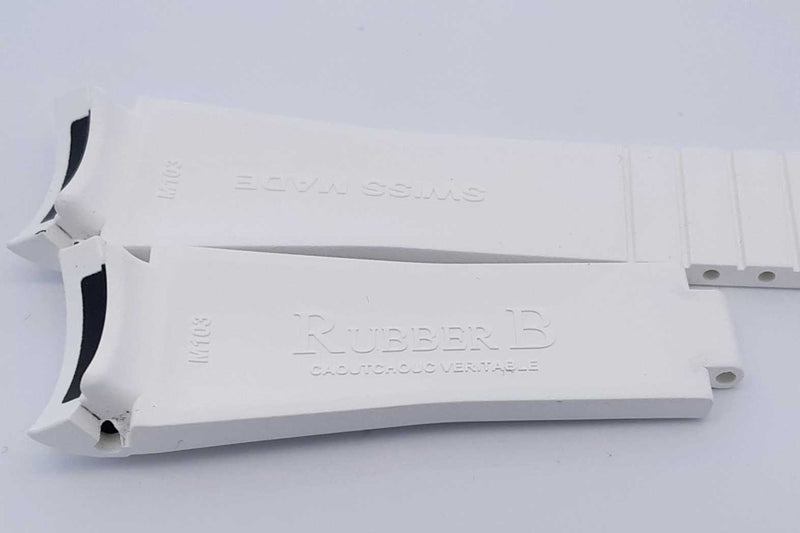 Rubber B White Watch Band M103 Sport Model Eb0623lwrsa