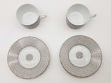 Hermes Mosaique Au 24 Gray Porcelain Cup Saucer Set 2 Do0426oxzde