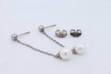 Tiffany & Co. Pearl Drop Stud Earrings In Sterling Silver 1.7 Grams Eb0226lxzde