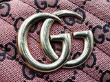 Gucci Gg Marmont Diagonal-quilted Canvas Shoulder Bag In Pink Fw0825ozxdu