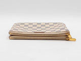 Louis Vuitton Double Zip Pochette In Damier Azur Coated Canvas Fw1125wrxdu