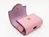Versace La Mudusa Earbuds Pouch In Pink Leather With Chain Fw0825exdu