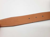 Hermes 32mm Gold Brown Blanc White Leather Belt Do0126rxzde
