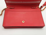 Tory Burch Fleming Flat Red Wallet Crossbody Sd0326irde