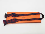 Hermes Navy Blue Red Equestrian H Silk Bowtie Do0726wrde