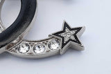 Chanel Cc Logo Strass Etoile Black Resin & Crystal Embellished Broach Eb426wxzde