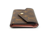 Louis Vuitton Victorine Wallet In Monogram Canvas & Pink Leather Fw0626oxzdu