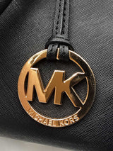 Michael Kors Jet Set Travel Dome Satchel In Black Saffiano Leather Fw0525wxdu