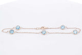 2.35ctw Blue Lab Grown Diamond Bracelet 14k Yellow Gold 2.7g 8.5 In Eb0425llrxsa