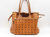 Mcm Visetos Coated Canvas Tote With Pochette Brown Aa0826orzsa
