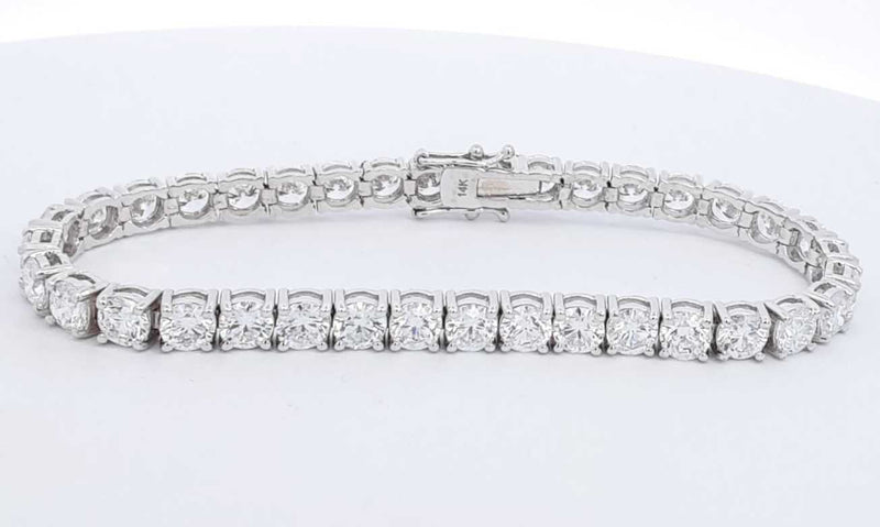 14k White Gold Lab Grown Diamond Tennis Bracelet 7 Inch Ebwrrxde 144010035542