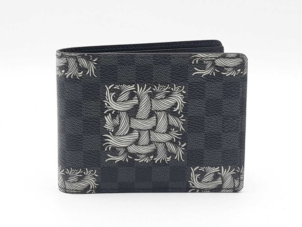 Louis Vuitton X C Nemeth Multiple Wallet In Damier Graphite Canvas