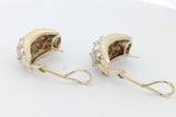 0.26cttw Diamond Quilted Omega Back Earrings 14k Gold 20.2 Grams Eb0926lopxsa