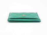 Chanel Classic Card Holder Wallet In Emerald Green Quilted Lambskin Fw0326wrzdu