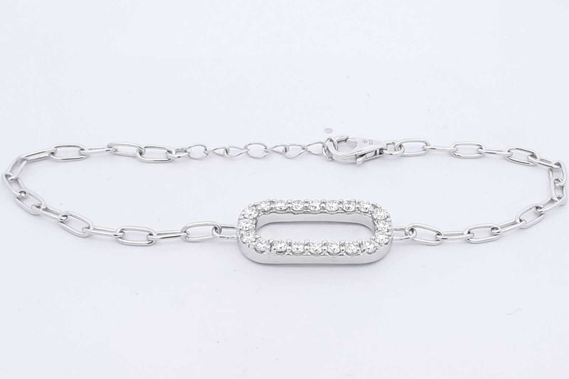 Approx. 1.2ctw Lab Grown Diamond Bracelet Sterling Silver 5.7g 8 In Eb1124lowsa