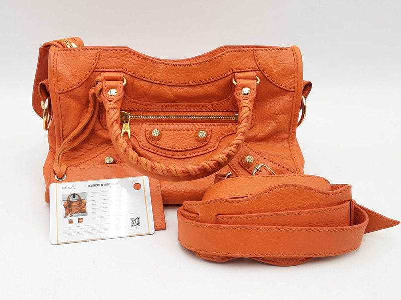 Balenciaga Tangerine Agneau Mini City Handbag Sd0925wzxsa