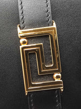 Versace Greca Goddess Mini Bag In Black Leather Fw0526crzdu