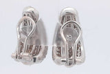 4.0cttw Diamond Stud Omega Back Earrings In 18k White Gold 18 Grams Eb0326loixsa