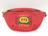 Gucci Hibiscus Red Leather Small Logo Belt Bag Sd0726lpzdu