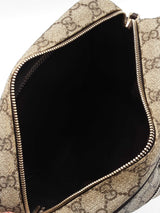 Gucci Flat Messenger Bag In Beige & Ebony Gg Supreme Coated Canvas Fw0826oxzdu