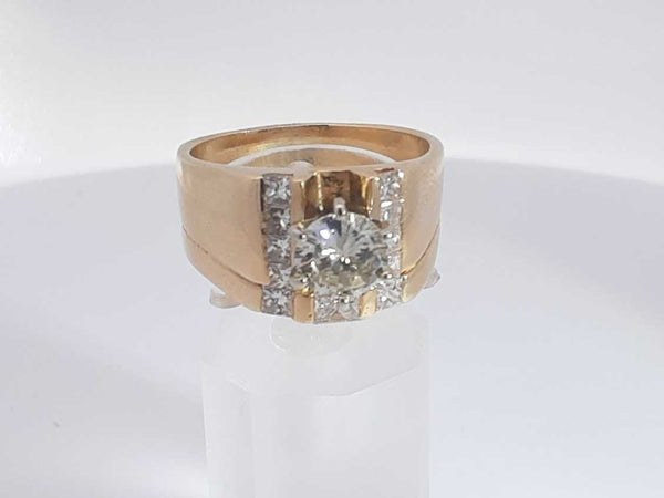2.18 Cttw Diamond 14k Yellow Gold Ring 10.2 Grams Size 8.5 Aa0725ocxzsa